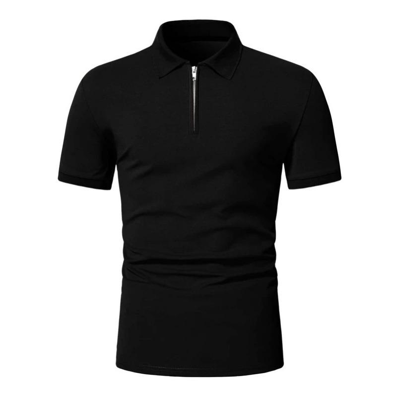 Erkek Polo Tişört Düz Renk Kısa Kollu Yakalı Tişört Günlük Fitted Üst Erkek Giyim
