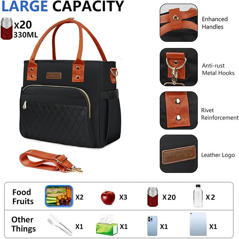 Thick Aluminum Foil Lunch Bag For Office Workers  Hand-held Bento Bag