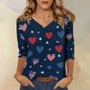 Long Sleeve Shirts for Women V Neck Printed Womens Long Sleeve Tops Soft Long Sleeve T Shirt Women Casual Long Sleeve Tops for Women