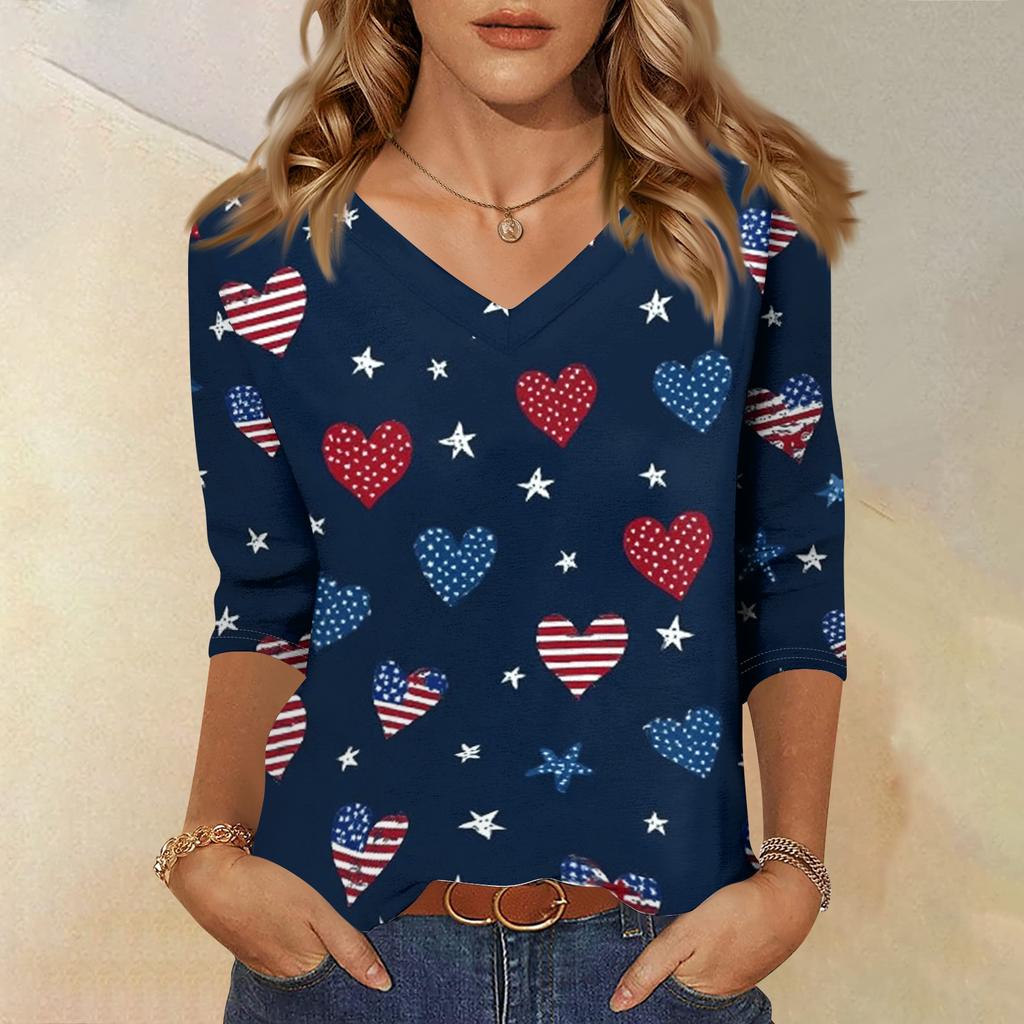 Long Sleeve Shirts for Women V Neck Printed Womens Long Sleeve Tops Soft Long Sleeve T Shirt Women Casual Long Sleeve Tops for Women