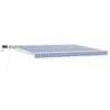 Manual Awning Frame with LEDs Blue and White 5 X 3 M
