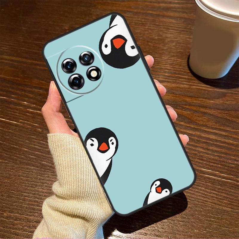 Cute Kawaii Penguin Case For OnePlus 13T 10T 8T 10R 13R 15 R 13 12 11 9 10 Pro Nord CE 5 2 3 4 Lite N20 N30 Cover