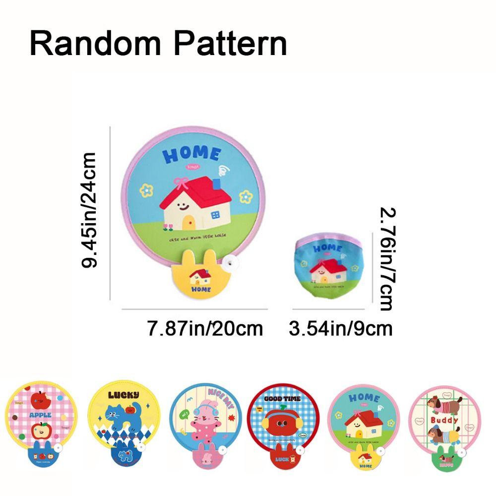 4Pcs Mini Cute Folding Fan Cute Cool Fan Portable Foldable Round Fans  Kids Gift