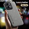KEYSION Luxury Retro PU Leather Phone Case for Redmi 17 5G Soft Silicone+PC Shockproof Phone Cover for Xiaomi Redmi 17 4G 5G