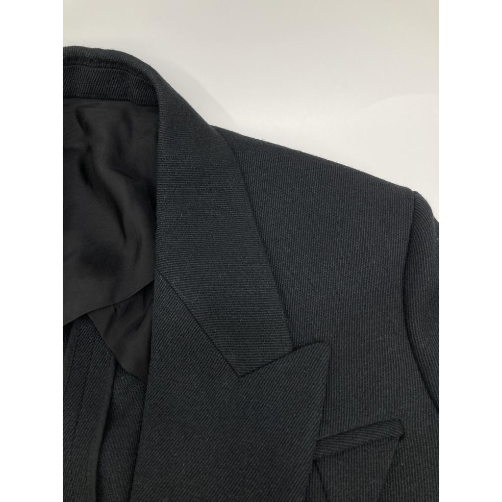 BOTTEGA VENETA Black 671210 Wool Double Jacket Jacket 44 blackUsed