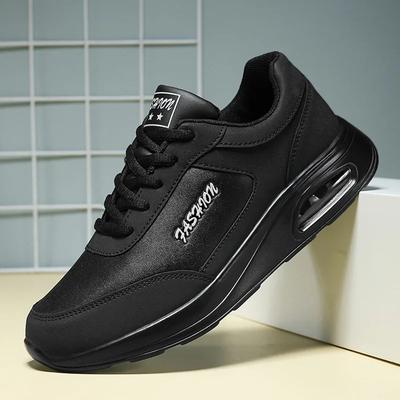 Fashion Lightweight Running Shoes for Women Sneakers Trends 2024 Air Sneaker Fashion Black Sports Casual PU Leather Cushion Non-Slip
