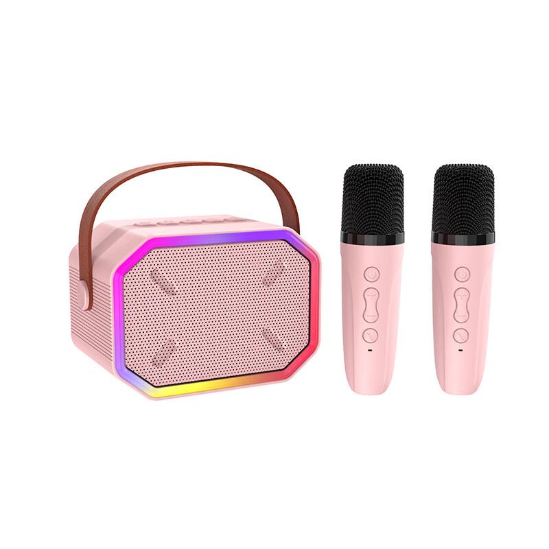 Portable Karaoke Bluetooth Speaker with Dual Microphones CN Plug (adapter Included)