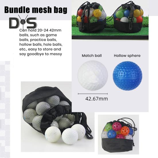 1/2 bucăți geantă pentru minge de golf, plasă de nailon, geantă de depozitare pentru minge de golf cu cordon, pungă pentru tricouri de golf, organizator pentru accesorii de golf, suport pentru minge
