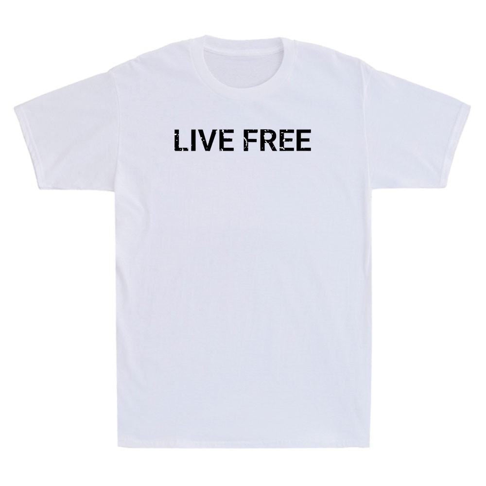 Charlie Live Free Funny Patriotic Saying Quote Retro Unisexs Short Sleeve T Shirt