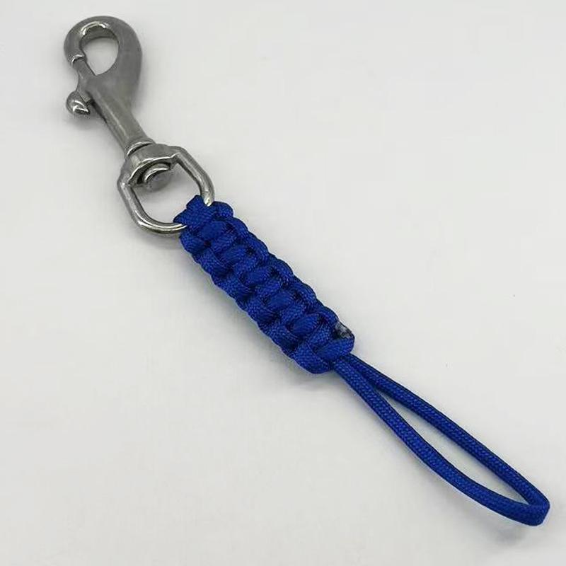 1Pcs Underwater Diving Lanyard Bcd Anti-Lost Safety Rope Diving Swival Bolt Snap Hook For Flashlight Camera Dsmb Light Knife