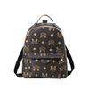 Retro Printed Backpack Zipper Women's Bag Large Capacity Texture