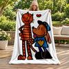 Dog Man blanket Flannel Blanket Soft Cozy Plush Throw for Sofa Bed Lightweight Home Decoration Gifts for Christmas various holidays