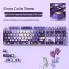 Moa Customized Purple Cute Round PBT Keycaps for Mechanical Keyboards