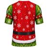 Men's Casual Crewneck T-Shirt Short Sleeve Christmas Print Top for Holiday Everyday Wear