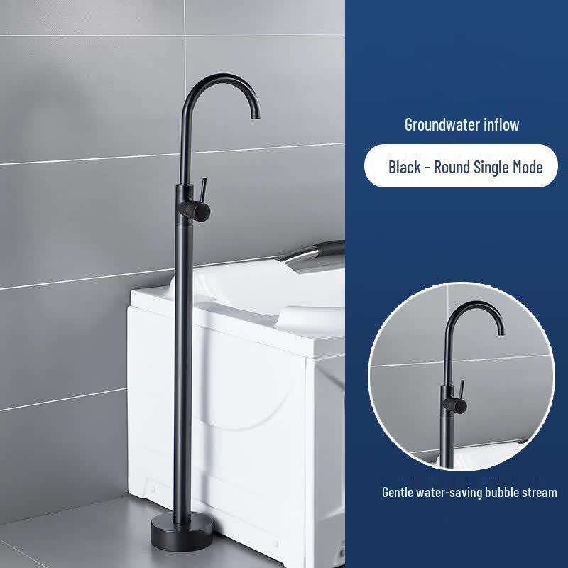 Handun European Style Floor-Standing Brass Bathtub Faucet Set