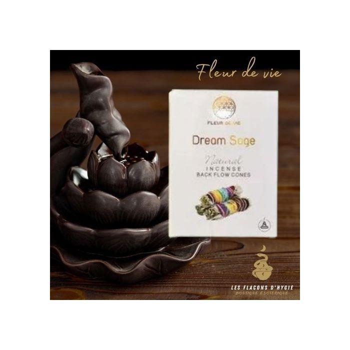 Bougeoir - Photophore - Bougie - Senteur &gt; Encens - Encens Fleur De Vie Dream Sage Premium Cônes backflow - - Fleur de vie