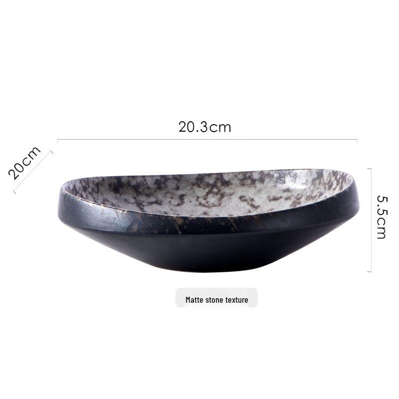 abay Japanese Style Ceramic Irregular Dinner Plate