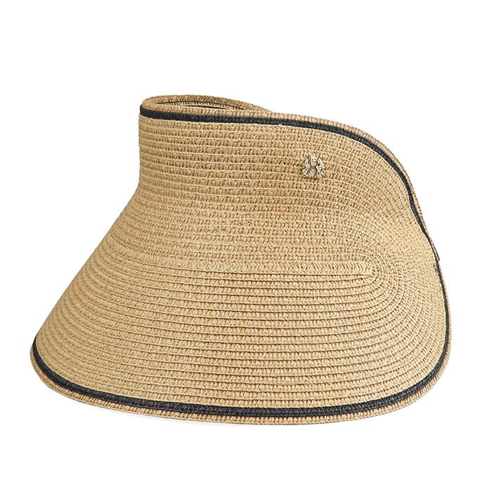 Kaliseumontapone Chavi Raffia Visor Sun Cap Straw Hat