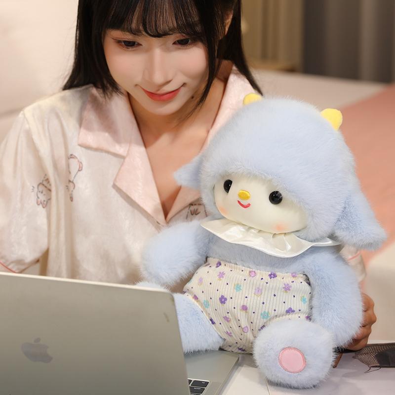 23-45cm Kawaii Clothed Sheep Plush Toy Cute Stuffed Animal Lamb Doll Pillow Birthday Gift for Girls Kids Home Decor