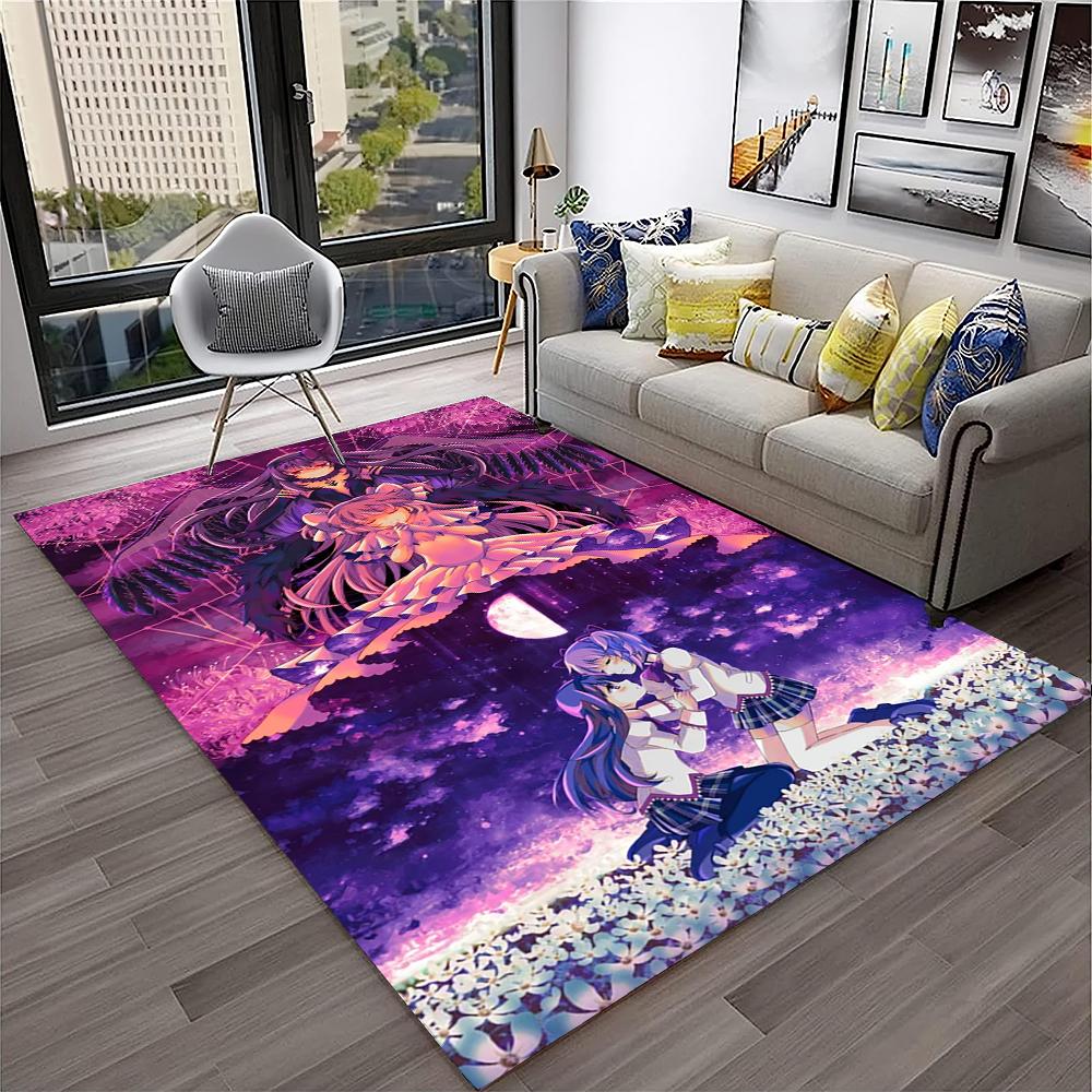 3D Cartoon Puella Magi Madoka Magica Carpet Rug for Home Living Room Bedroom Sofa Doormat Decor,kids Area Rug Non-slip Floor Mat