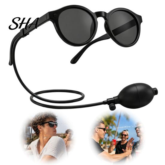 Novelty Water Spray Glasses Prank Glasses, Funny Squirt Sunglasses with 90ml Refillable Reservoir, Hidden Sprayer for Adults Summer Party Beach