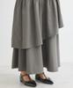 Green Parks Waistline Ruffle Tiered Skirt 06000262400 Charcoal Gray F Women's