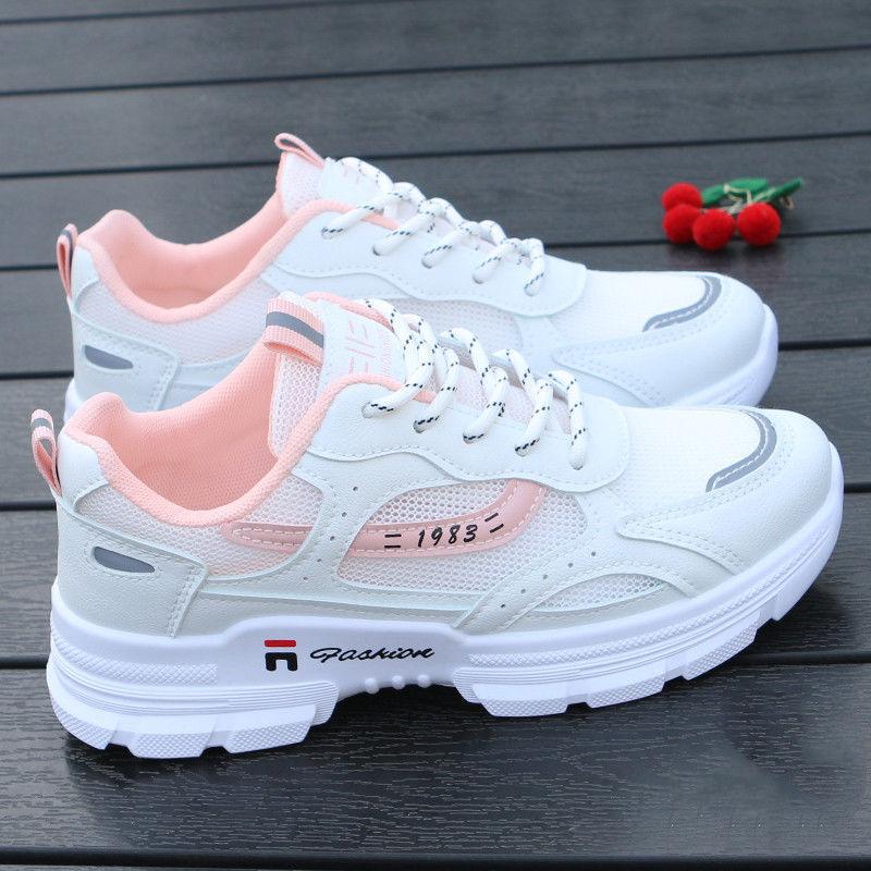 Dad Shoes Women's Ins Trendy and Versatile Spring and Summer New Mesh Sneakers Flat Bottom Light Hollow Breathable Mesh Shoes Women's Shoes