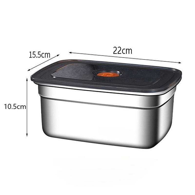 304 Stainless Steel Lunch Box With Lid Sealed Leak-Proof Bento Box Refrigerator Freezer Storage Box Outdoor Camping Lunch Box