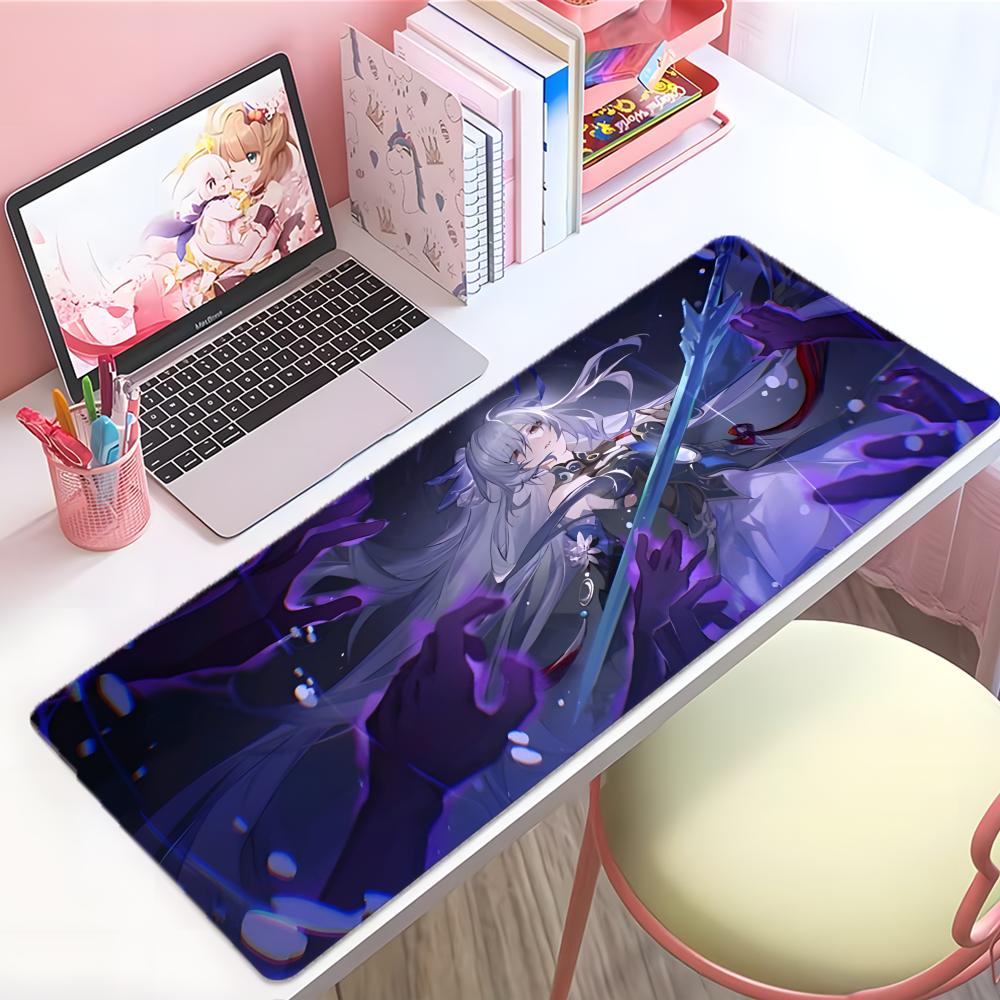Game Futuristic HHonkai Star Rail Mouse Pad Large Thick Desk Pad Stitched Edges Gaming Mouse Mat For Pc