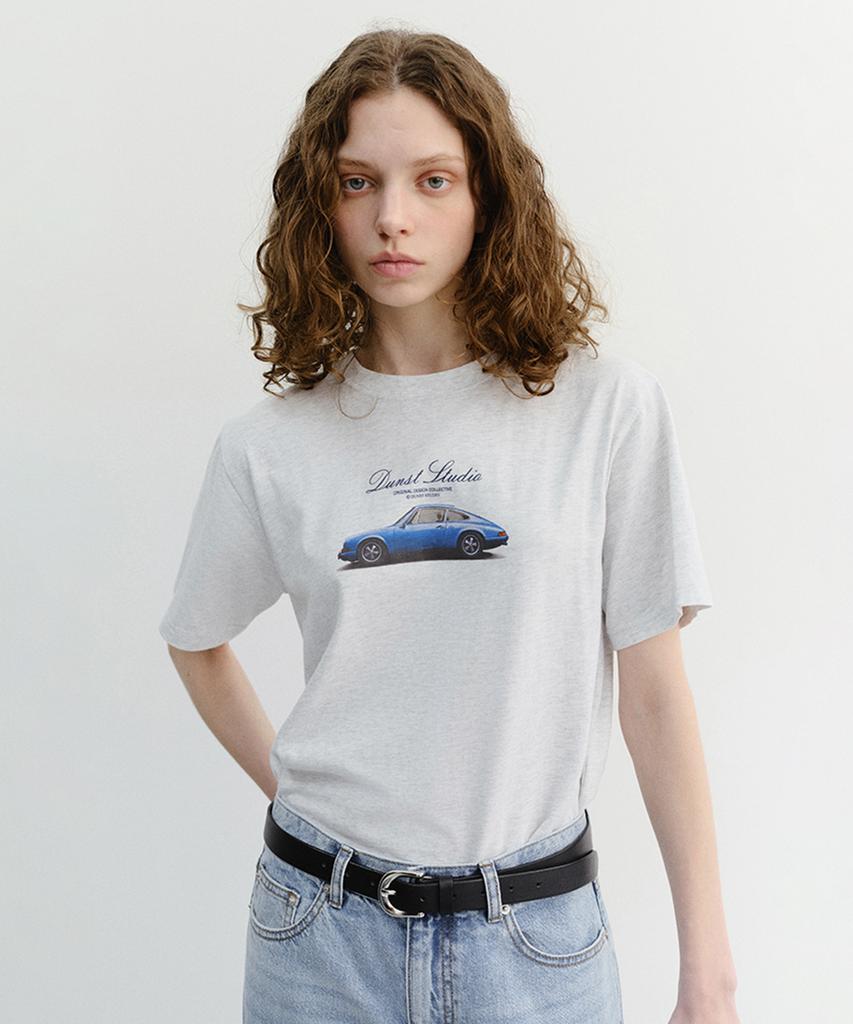 Deonseuteu Unisex Summer Holiday Car T-Shirt_Udts6B143_Light Melange Gray