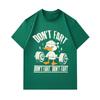 Men's 100% Cotton Crew Neck Short Sleeve T-Shirt, Funny Weightlifting Duck Don't Fart Graphic Casual Workout Humor Tee for Gym Sports Daily Wear