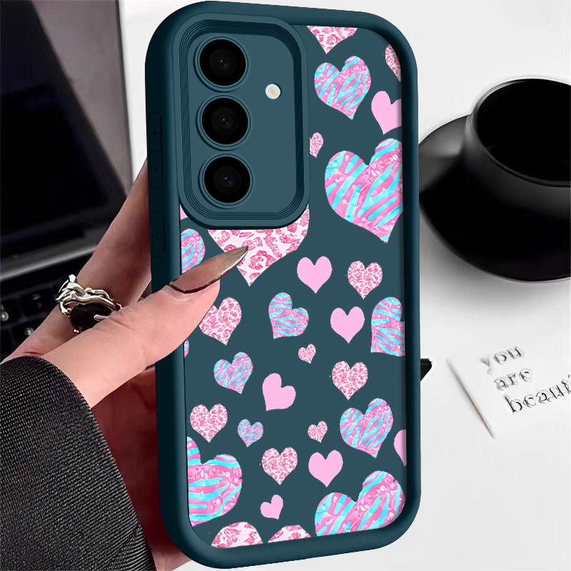 Tiny Hearts Pattern Case For Samsung Galaxy S25 Edge S24 S23 S22 Ultra S24 FE A56 A16 A15 A55 A54 A35 A26 A36 Soft Phone Cover