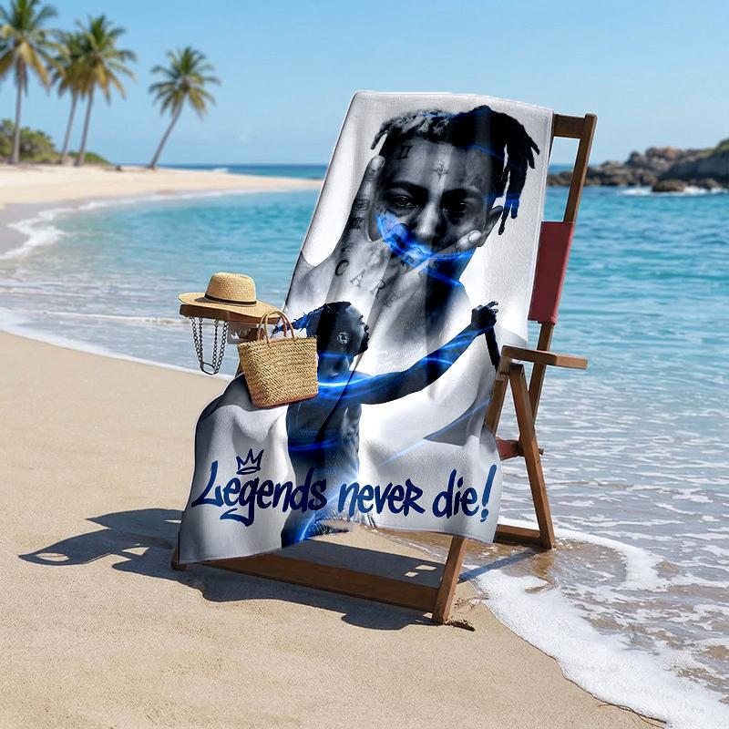 Xxxtentacion Fashion Beach Towel: Ideal for Summer Adventures Soft, Absorbent and Quick Drying Suitable for Swimming and Bathing