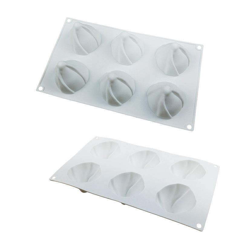 Christmas Hat Silicone Mousse Mold - 6 Cavities for Holiday Cakes