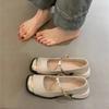 Single Shoes Senior Spring and Summer Mary Jane Shoes Home Feeling with Internet Celebrity Shallow Mouth British Style Skirt