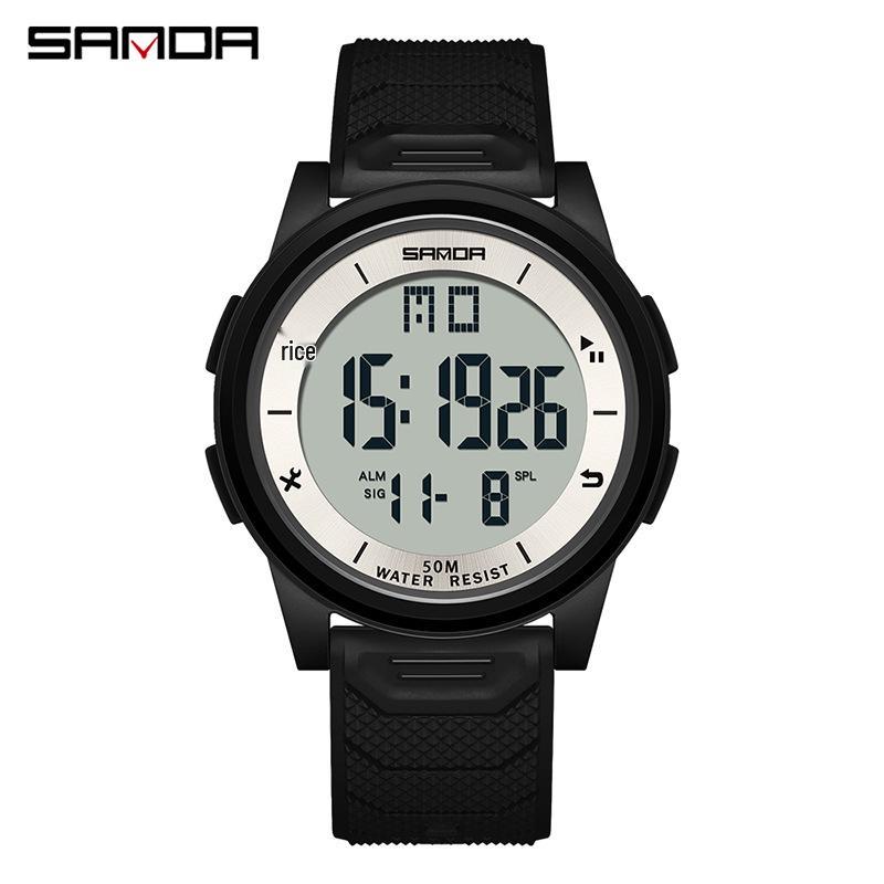 Sanda Waterproof Multifunction Electronic Watch for Teens - Trendy Unisex Design with Alarm