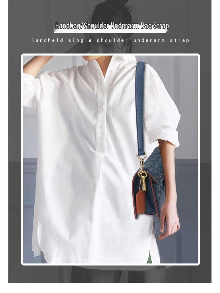 Black PU Handbag Replacement Strap: Women's Underarm Bag, Short Single Shoulder Handle, Trendy Plain Design