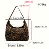 Leopardenmuster Canvas-Tragetasche für Damen Große Kapazität Lässige Umhängetasche Koreanischer Stil Herbst Winter Handtasche Stofftasche
