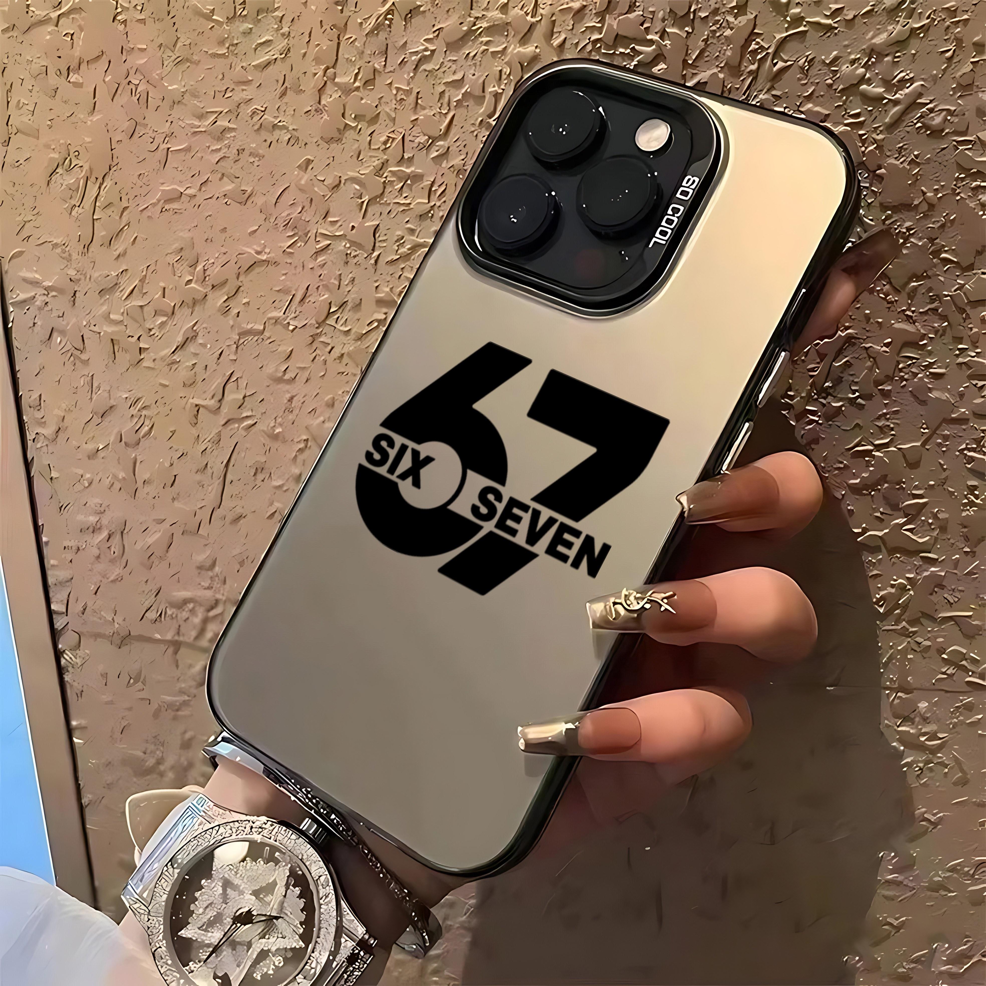 

ГАРЯЧИЙ Розкішний Чохол для Телефону Six Seven 67 Для iPhone 17 16e 16 15 14 13 12 11 mini Pro Max X XR XSMAX 8 7 Air Plus Протиударний Матовий iPhone XSMax
