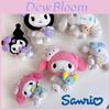 Sanrio Plush Toys Pendant Kuromi Melody Cinnamoroll Soft Stuffed Doll Kids Gifts