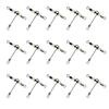 15Pcs Barrel Rolling Swivels Fishing Tackle with Luminous Beads Cross Line Swivels T Shape Swivel Catfish Rig Swivels