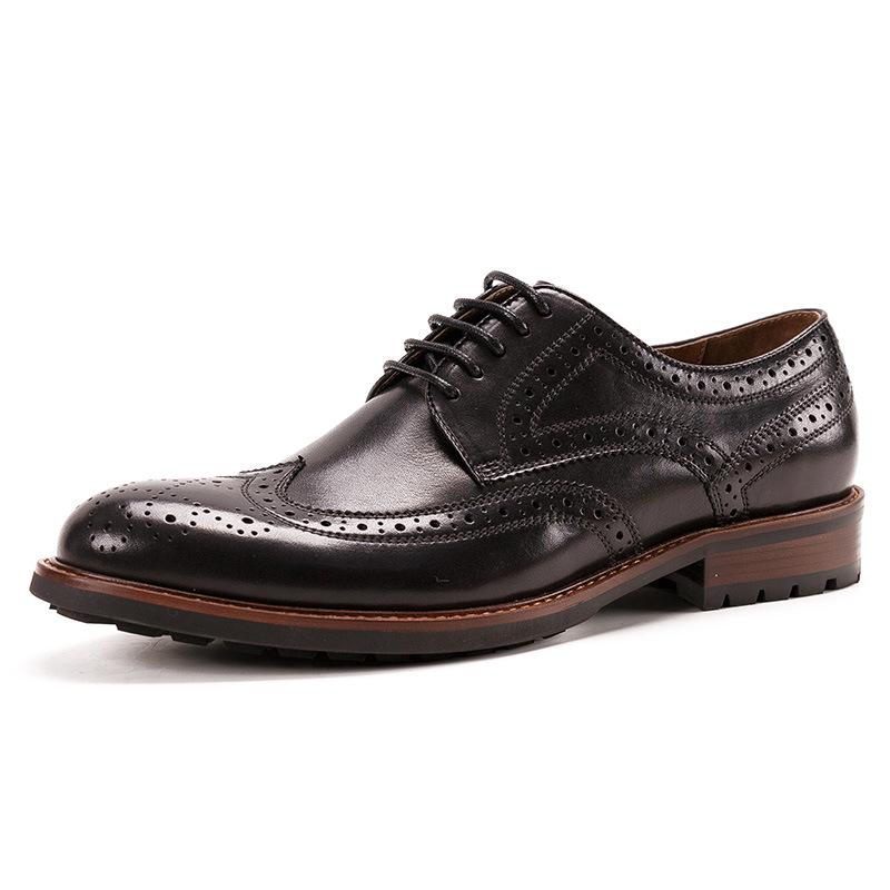 

Итальянская мужская модельная обувь Роскошная натуральная кожа 2025 Весна Дизайнерский британский стиль Классические броги Свадебная социальная обувь для мужчин 44