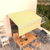 Exclusive House - Manual Retractable Awning with Blind 3x2.5 M Yellow and White