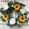 American Large British Princess Rose Eucalyptus Leaf Simulation Wreath Eucalyptus Wreath Money Leaf Wreath
