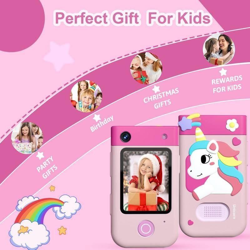 4800W Barn Puslespill Tidlig Utdanning Smartphone 180 Flip Før Og Etter Fotografering Barn Kamera Telefon Leker