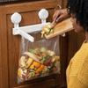 Space Saving Folding Trash Bag Holder Wall Mounted Plastic Bag Hanger  Bathroom Storage