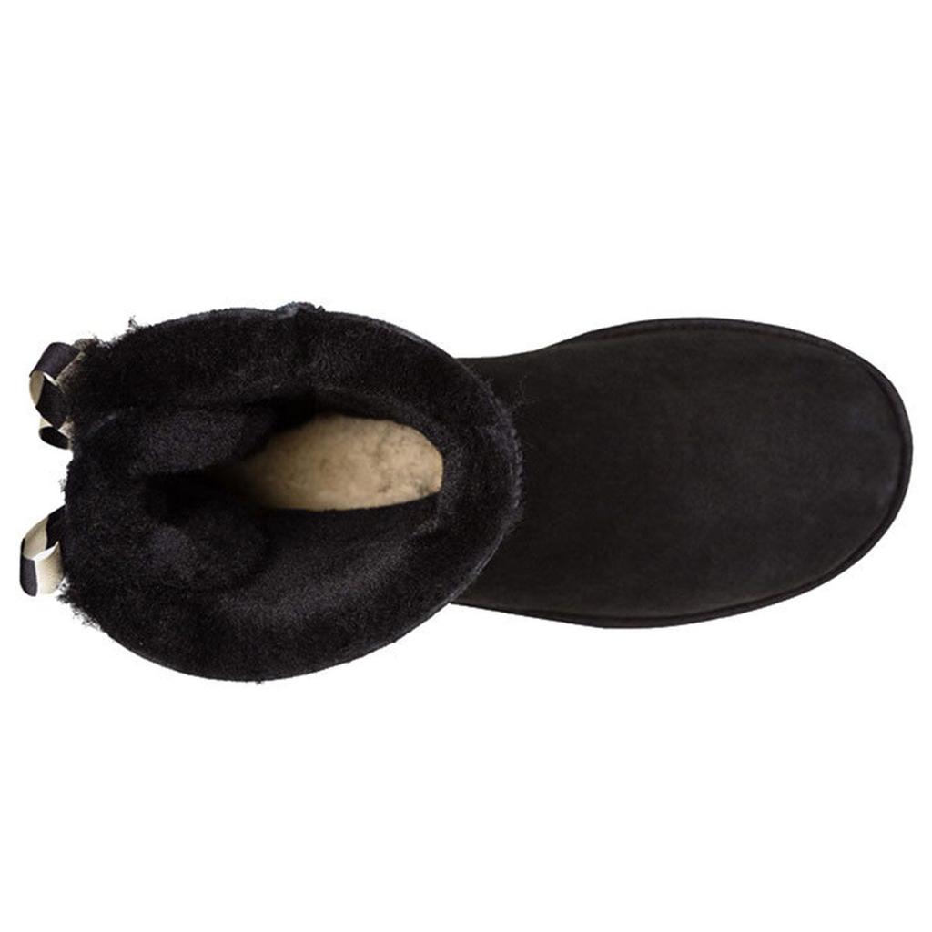 UGG Bailey Bow Stripe Snow Boots Women Boots Black 1090941-BLK