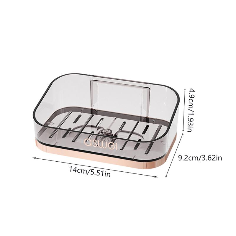 Adhesive Soap Dish For Shower Wall,Suitable For Countertop Plastic Bar Of Soap Holder And Wall-Mounted Hanging Soap Caddy Tray