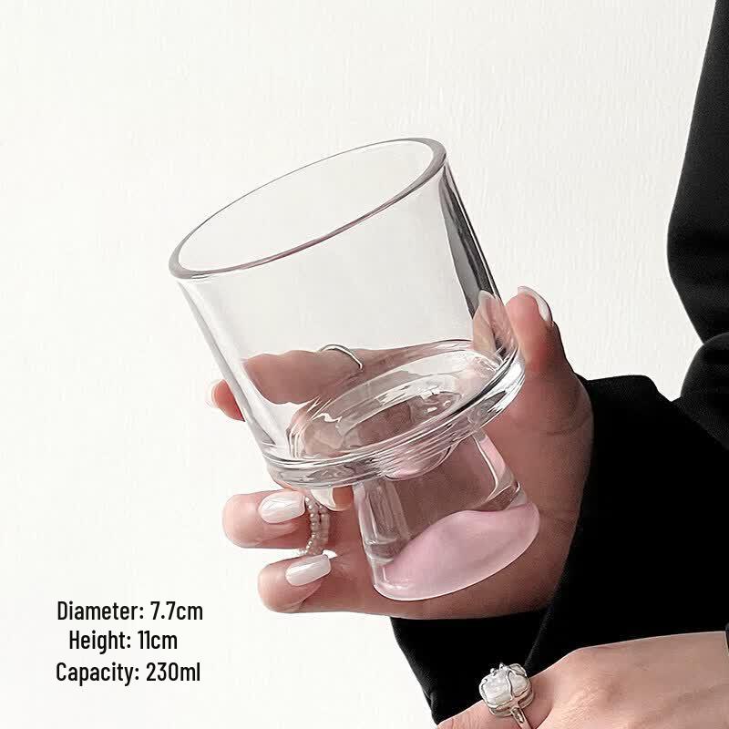 Premium Pink Mountain Stemmed Glass