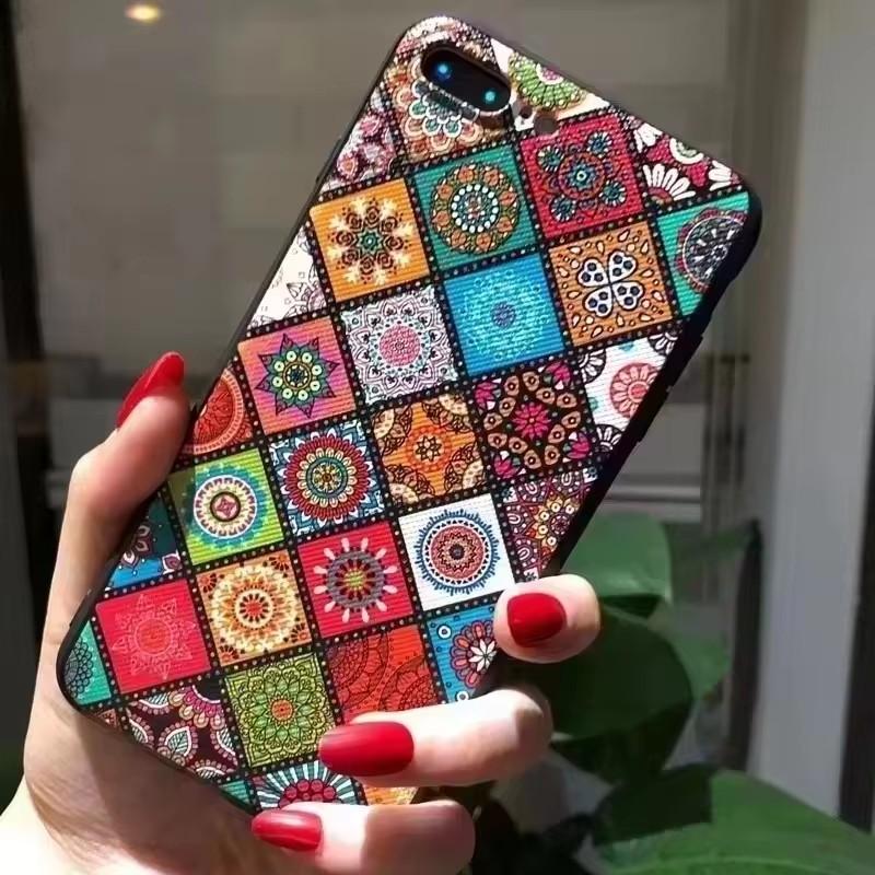 For OPPO Reno 7A / Reno 9A / Reno 11A Case 3D Flower Relief Silicone Emboss Covers for OPPO Reno 11A Cases Protect Soft Cartoon